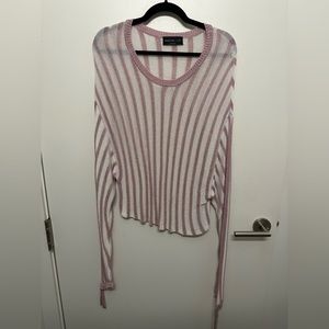 Aritzia Pink/White Striped Sweater